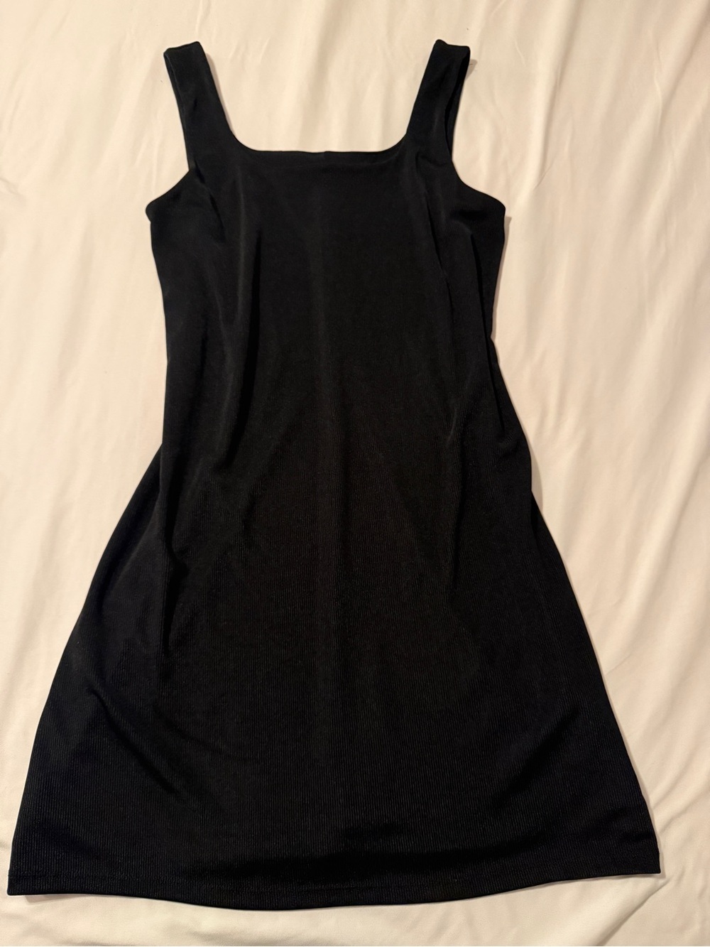 a new day Black Square-Neck Mini Tank Dress